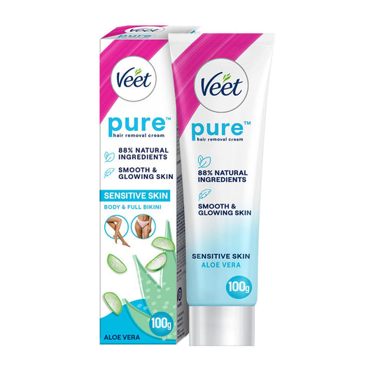 Veet Pure Hair Removal Cream for Women For Sensitive Skin, 100 gm