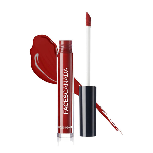 FACES CANADA Liquid Sindoor - Maroon, 2.5 ml | Highly Pigmented Rich Color | Quick Drying & Long Lasting | Velvet Matte Finish | Water-Proof | Smudge-Proof