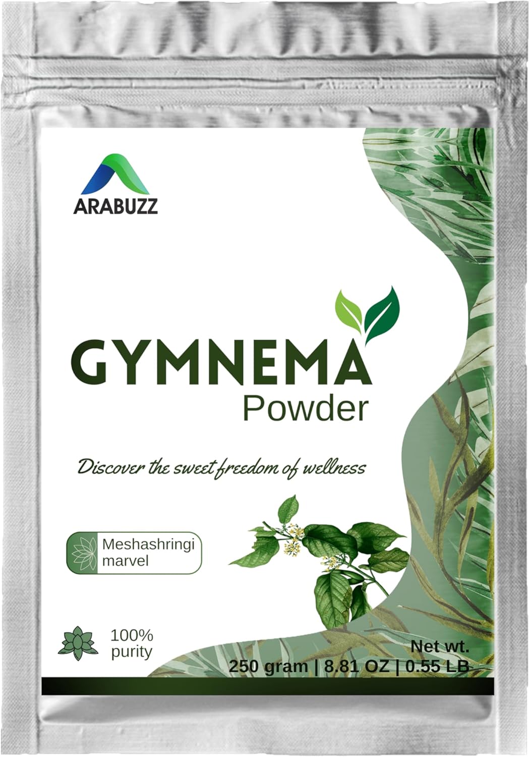 Gymnema Sylvestre/Gurmad Powder/Madhunashini-250 grams / 8.8 oz -Control Blood Sugar and Improves Metabolisam
