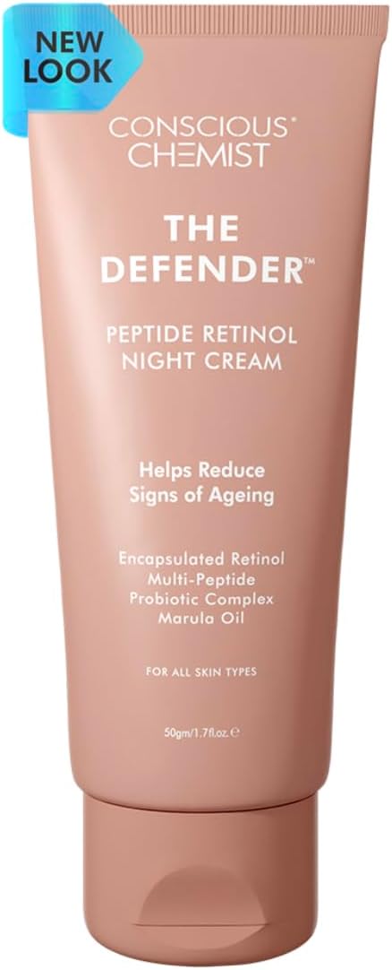 Conscious Chemist Multi Peptide Retinol Face Cream | Anti Aging Night Cream | Lightweight Gel Moisturiser for Neck Lines, Fine Lines and Wrinkles - 50ml