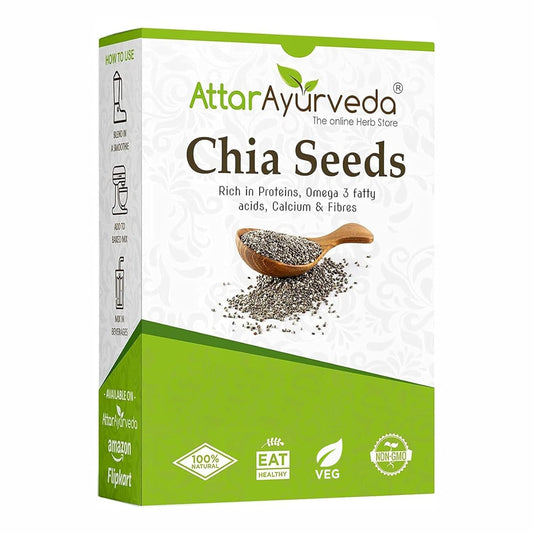 Attar Ayurveda Chia Seeds 250 gm - For Weight Management and Eating | Pure and Natural | Preservative-free | Non-GMO
