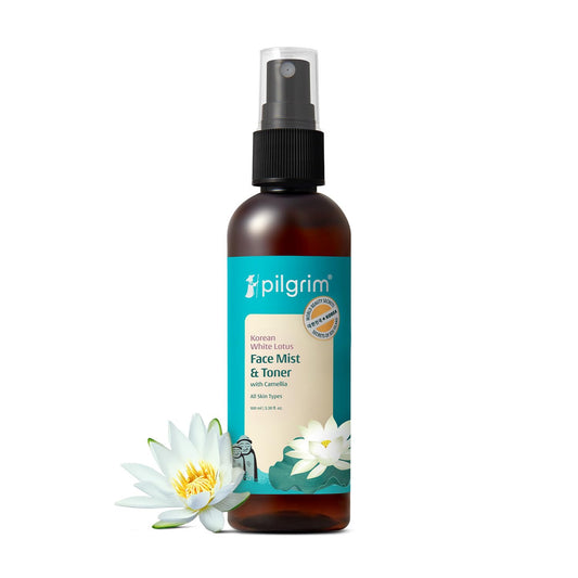 Pilgrim Korean Beauty White Lotus Refreshing Face Mist & Toner, 100 ml
