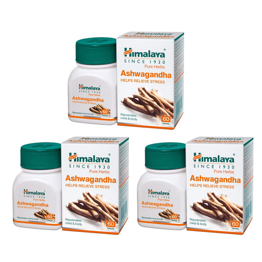 Himalaya Ashwagandha General Wellness Tablets, 60 Tablets, Pack of 3
