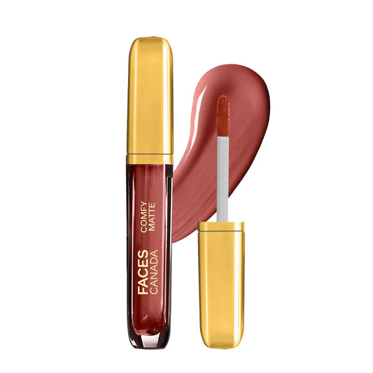 FACES CANADA Comfy Matte Liquid Lipstick - For The Win 08, 3.8 ml | Comfortable 10HR Longstay | Intense Matte Color