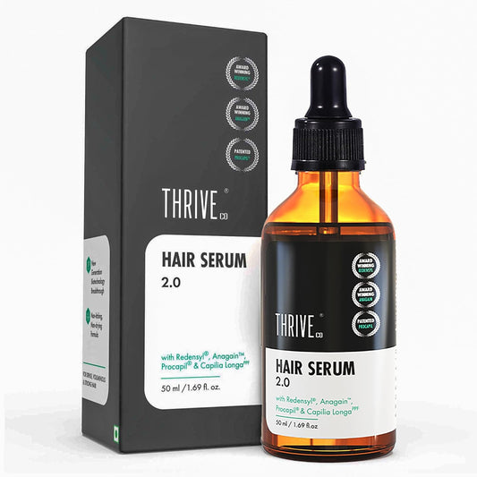 ThriveCo Hair Growth Serum 2.0 | Backed by British Medical Research | Clinically Proven to Reduce Hair Fall & Boost Hair Growth | Powered by Redensyl, Procapil & Anagain | Regendil ® | Lightweight, Non-Sticky | For Men & Women 50ml.