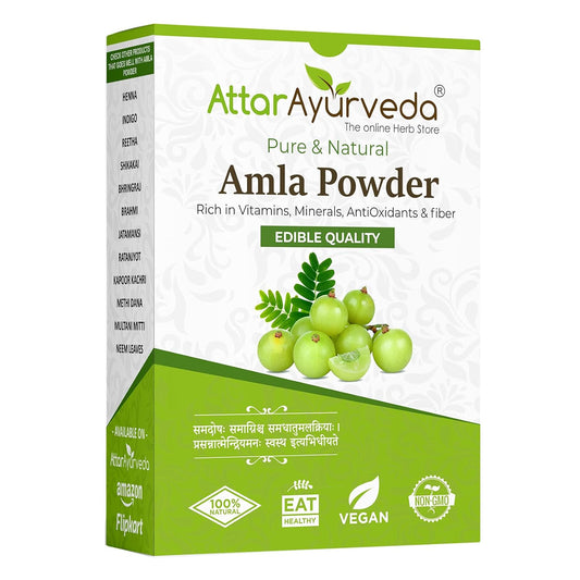 Attar Ayurveda Pure Amla Powder For Hair Growth | 100% Natural, No Preservatives (500 Gram)
