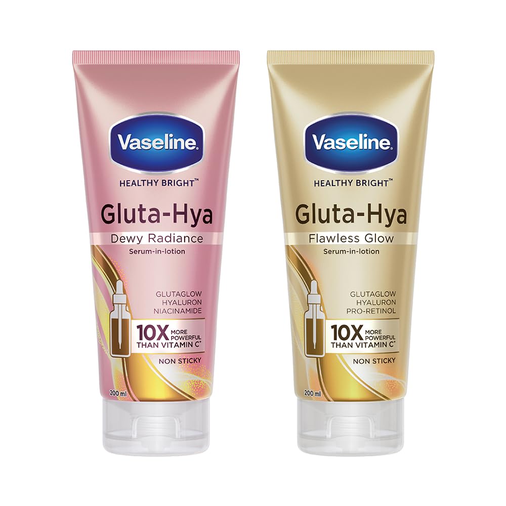 Vaseline Gluta-Hya Flawless Glow, 200 ml + Gluta-Hya Dewy Radiance, 200 ml Lotion