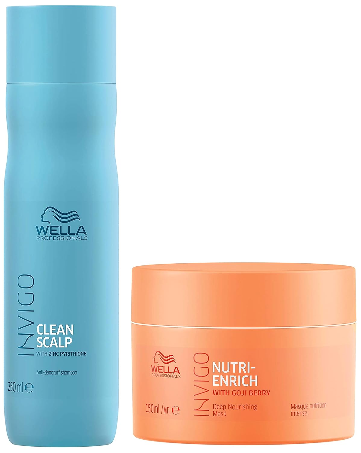WELLA Professionals Invigo Nutri Enrich Deep Nourishing Mask 150 Ml & Professionals Invigo Balance Clean Scalp Anti Dandruff Shampoo, 250 Ml