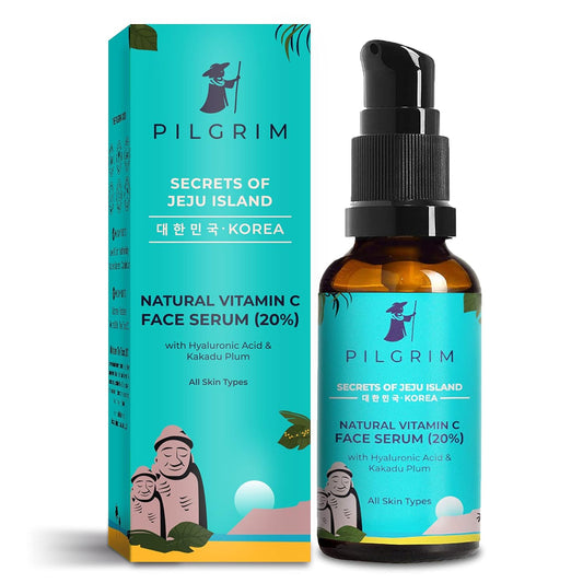 Pilgrim Korean 20% Vitamin C Face Serum with Hyaluronic Acid & Kakadu Plum, 30 ml