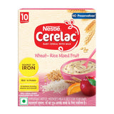 Nestle Cerelac Baby Food Cereal, Wheat Rice Mixed Fruit for 10 to 24 Months Baby, Source of Iron & Protein for Babies, 300 gm