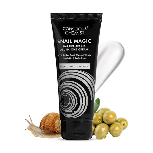 Conscious Chemist® Snail Mucin Hydrating All-in-One Moisturizer for Face, 50 gm