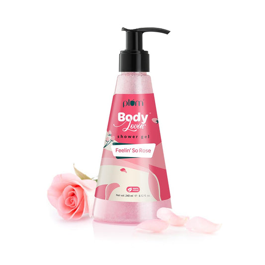 Plum BodyLovin' Feelin' So Rose Shower Gel | | Long Lasting Musky Rose Fragrance , 240 ml