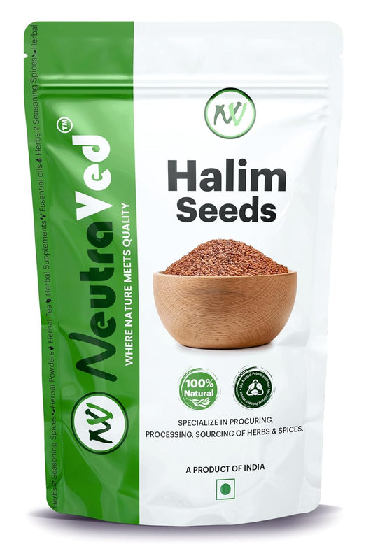 NeutraVed Halim Seeds 350g | Aliv for Eating Superfood & Hair Growth | Asaliya | Garden Cress | Haleem Seeds | Immunity Booster - 350g
