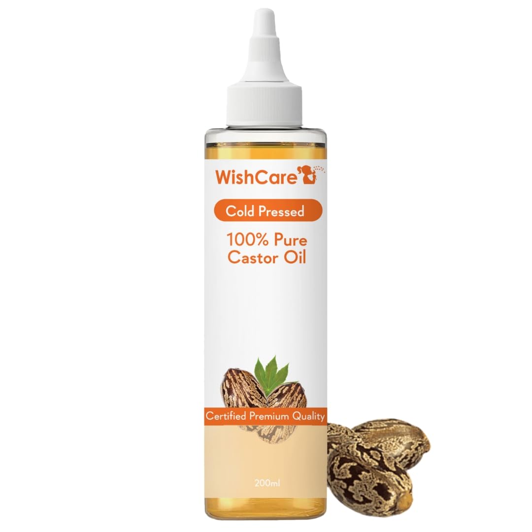 Wishcare Premium Cold Pressed Castor Oil Pure & Virgin Grade For Healthy Hair And Skin 200ml, Multi