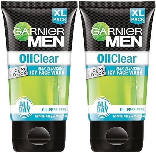 Garnier Oil Clear Facewash - Oil Control Deep Cleansing Facewash For Men, 150gm (Pack of 2)