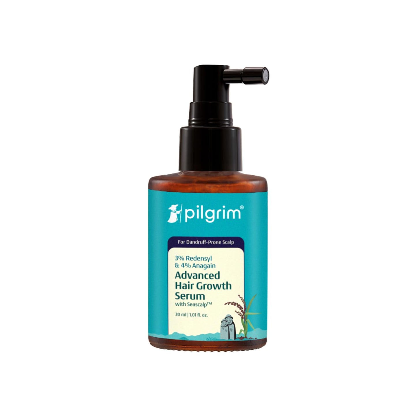Pilgrim 3% Redensyl & 4% Anagain Advanced Hair Growth Serum, For Dandruff-Prone Scalp, 30 ml