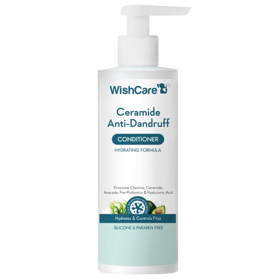 WishCare Ceramide Anti Dandruff Conditioner, Pre+Probiotics & Hyaluronic Acid, 200ml