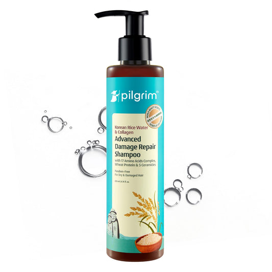 Pilgrim Korean Rice Water & Collagen Advanced Damage Repair Shampoo, 200 ml