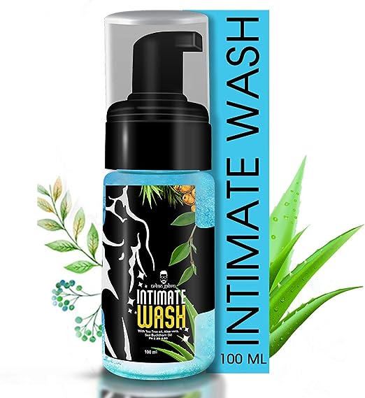 UrbanGabru Natural Intimate Wash for Men (Anti-Itching & Anti-Fungal) for Private Parts Hygiene | PH balanced intimate wash with Tea Tree Oil, Aloe Vera & Sea Buckthorn Oil - 100 ml