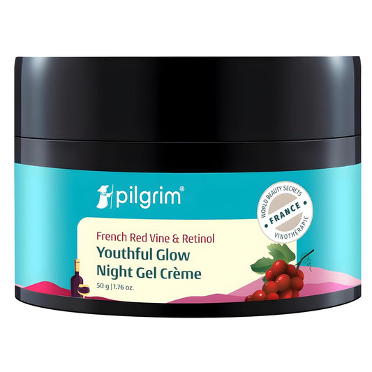 Pilgrim French Red Vine Anti Aging Night Cream With Retinol, Mulberry & Vitamin C, 50 gm
