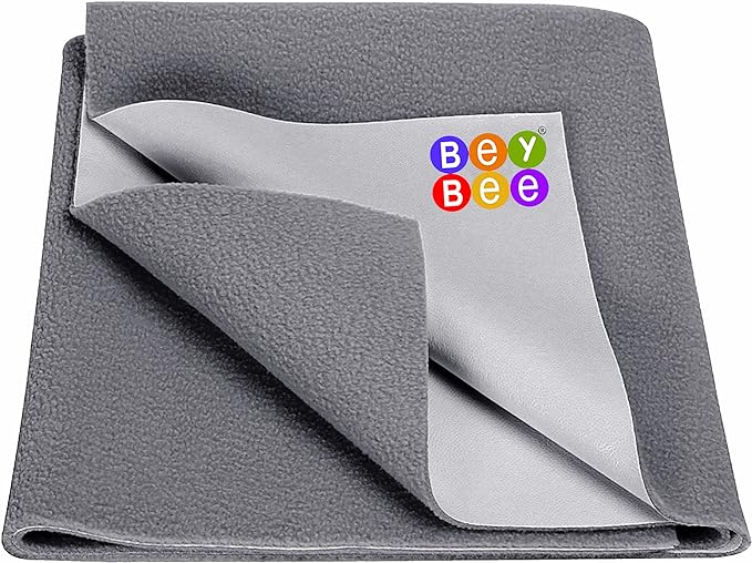 BeyBee Waterproof Rubber Sheet , Large (140cm X 100cm), Grey