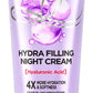 L'Oreal Paris Filling Night Cream, Leave In Hair Cream with Hyaluronic Acid, For Dry & Dehydrated Hair, Adds Shine & bounce, Hyaluron Moisture 72H Hydra, 180ml