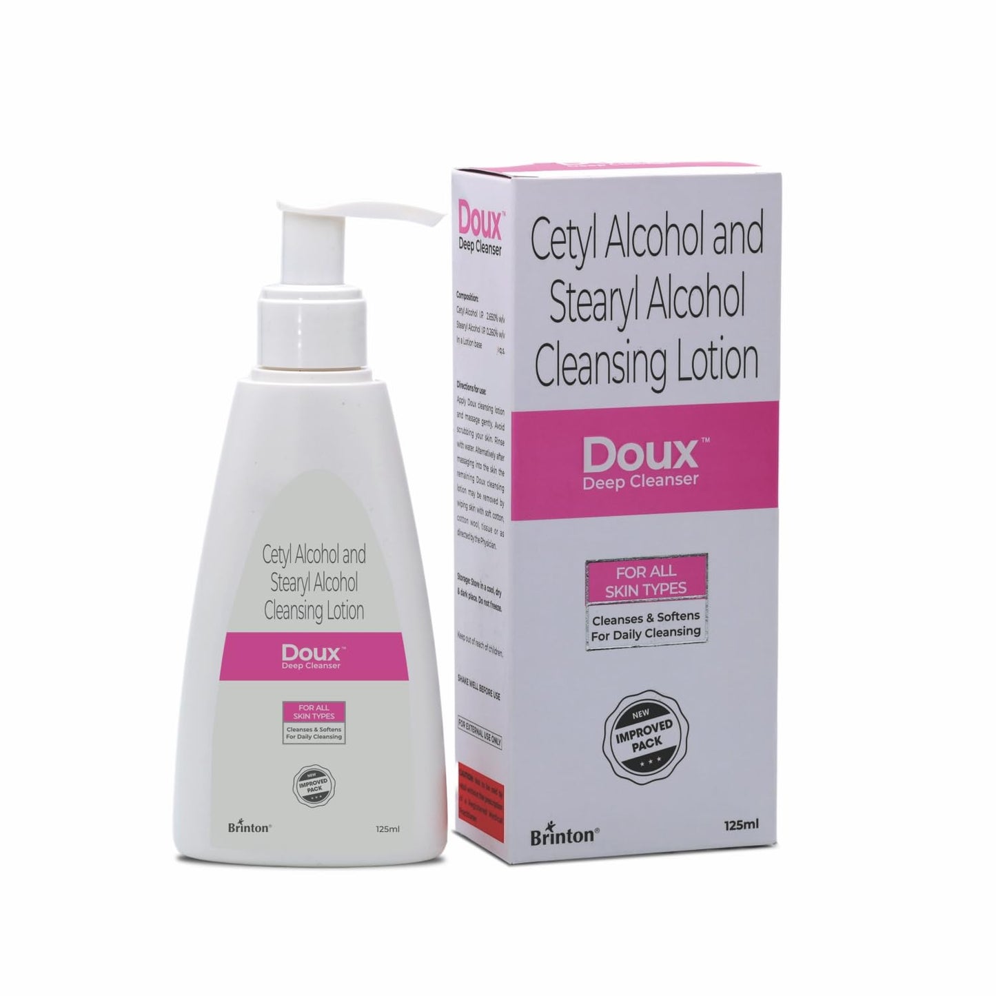 Brinton UV Doux Face Cleanser, Cetyl & Stearyl Alcohol, Niacinamide, Hyaluronic Acid, Jojoba Oil, 125 ml