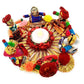 JH Gallery Handmade Recycled Material Rajasthani Dolls Puppet Tealight Candle Holder, Multicolor (13 cm x 13 cm 6.5 cm) (Pack of 1)