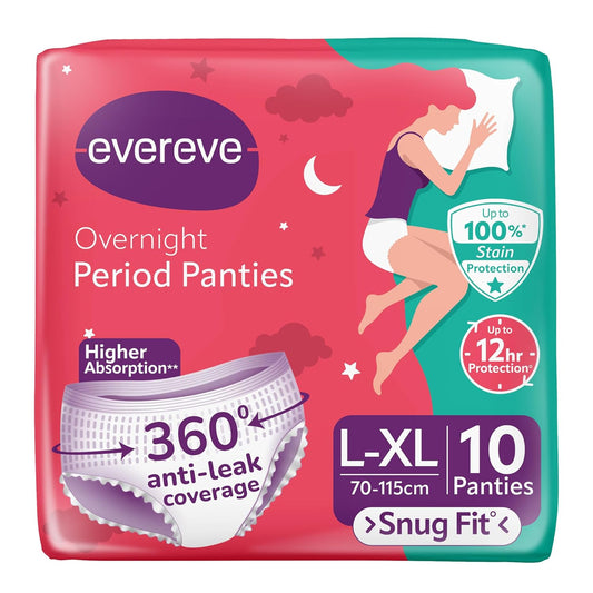 Evereve Period Panty For Girls & Women, (L-XL), 10 Pcs