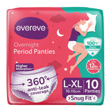 Evereve Period Panty For Girls & Women, (L-XL), 10 Pcs