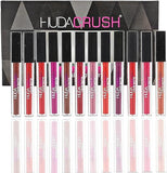 Sh.Huda Hudacrush Beauty Matte Finish, Long Lasting, Waterproof Liquid Lipsticks Combo Set For Women - 12Pcs