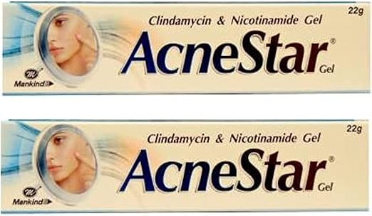 Acnestar Gel| Anti-inflammatory | Anti-bacterial | For Acne, Pimples, Whiteheads And Blackheads | (22 gm x Pack of 2)