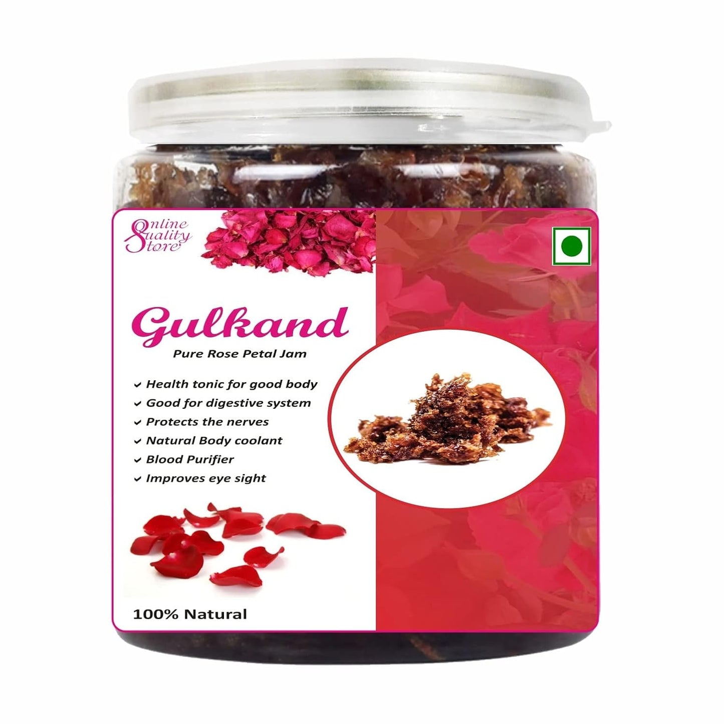 Online Quality Store Natural Gulkand (Rose Petal Jam), 400 gm