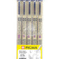 Sakura Pigma Micron Fineliner Pens, Classic Set Of 5 Nib Sizes, Black