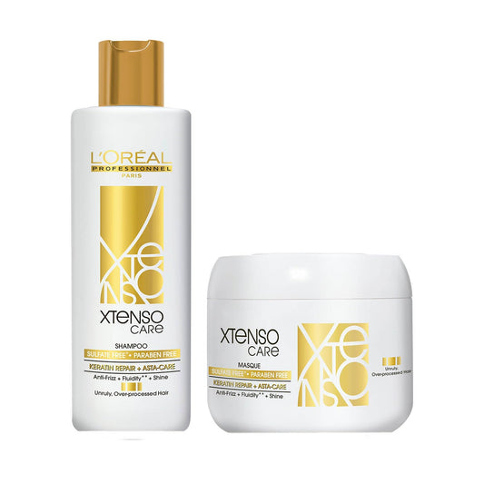 Loreal  Professionnel Paris Xtenso Care Sulfate Free Shampoo 250 ml And Hair Masque 200 ml Combo