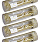 HomeStrap Set of 4 Transparent PVC Single Rod Bangle Storage Pouch, Golden