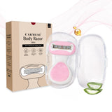 Carmesi Body Razor for Women's Hair Removal |1 Pc | With Travel Case | 5-Blade Precision