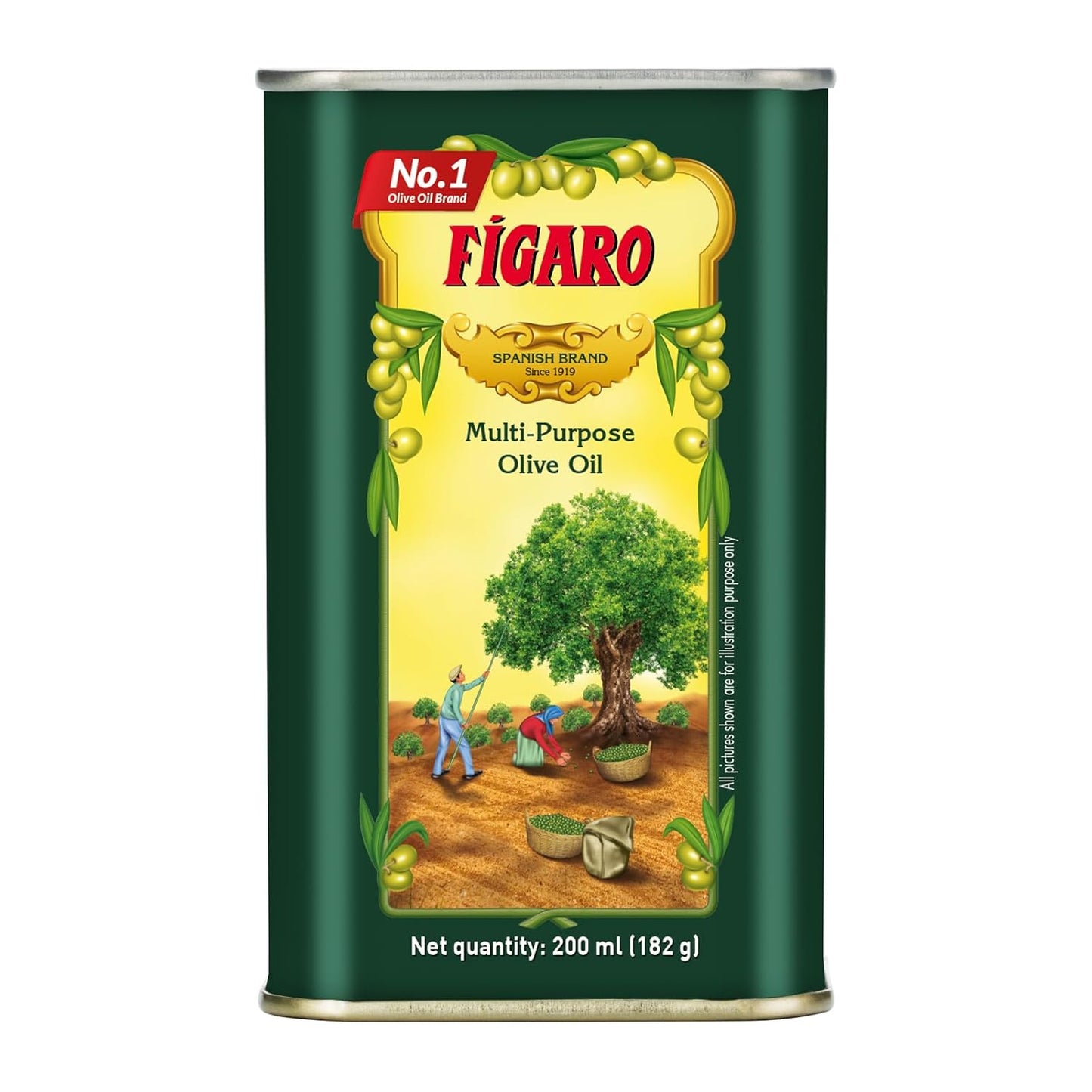 Fígaro Olive Oil- Multipurpose Pure Olive Oil- Imported from Spain- 200ml Tin