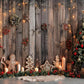 Christmas Backdrop Christmas Tree with Gifts Lights Snowflake Props Size 5Feet Height & 8 Feet Width