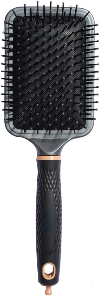 GUBB Paddle Hair Brush For Detangle & Straighten Hair : Elite Range - Ultra Soft & Flexible Nylon Bristles for Smoothing out Curls | Cushioned Hair Brush With Pin For All Hair Types - For Women & Men