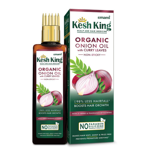 Kesh King Organic Onion Oil With Curry Leaves, 100 ml