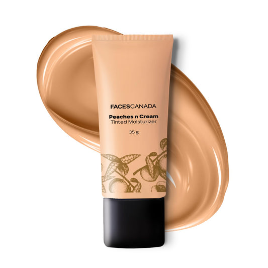 FACESCANADA Tinted Moisturizer - Peaches N Cream - Beige 02, 35g | Hydrating, Lightweight, Non-Oily with Natural Glowy Finish | Sheer Buildable Coverage for Daily Use | BB Cream For All Skin Types