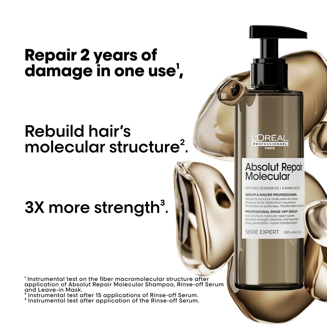 Loreal Professionnel Paris Absolut Repair Molecular Deep Repairing Rinse-off Serum , 250 ml