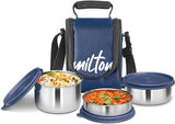 Milton Tasty 3 Stainless Steel Lunch Box, Blue