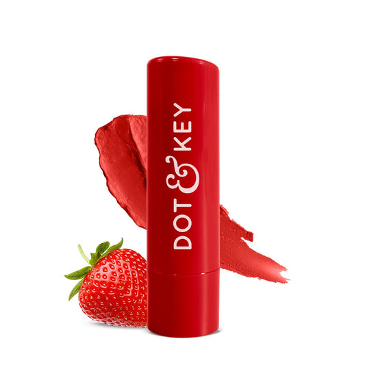 Dot & Key Barrier Repair Hydrating Lip Balm SPF 50 | Strawberry Red, 4.5 gm