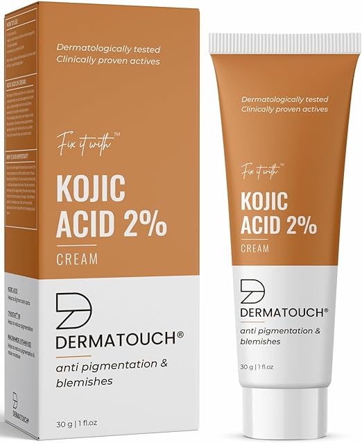 DERMATOUCH Kojic Acid 2% Cream | Non-Greasy | For Pigmentation, Blemishes And Dark Spots Reduction