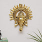 KridayKraft Metal Ganesha ji Statue,Ganpati Wall Hanging Sculpture Lord Ganesh Idol Lucky Feng Shui Wall Decor (Gold)