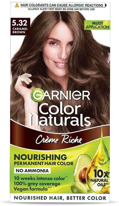 Garnier Natural Hair Colour (Caramel Brown,70ml + 60g)