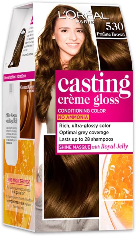 L'Oréal Paris Casting Creme Gloss Hair, Praline Brown 530,87.5g,72ml