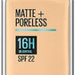 Maybelline New York Fit Me Matte & Poreless Foundation 16H Oil Control with SPF 22-120